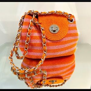 Cute summer versatile pink & orange purse
